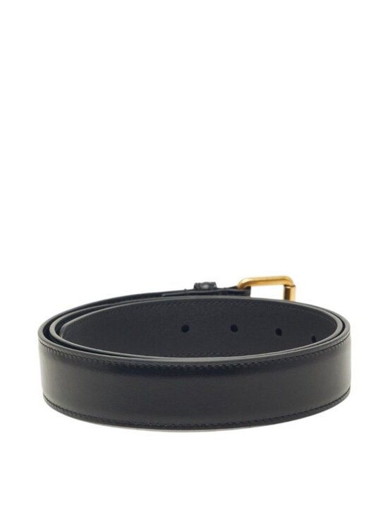 Gucci Plain Belt 85 34 Black Gold Calf main image 4